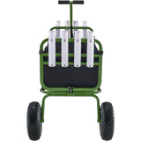 Kitchen & Dining Trolleys: VEVOR Beach Fishing Cart, 136kg Load Capacity, Foldable Fish and Marine Cart with Four 280mm Big Wheels Rubber Balloon Tires, Heavy-Duty Steel Pier Wagon Trolley with 8 Rod Holders for Picnic