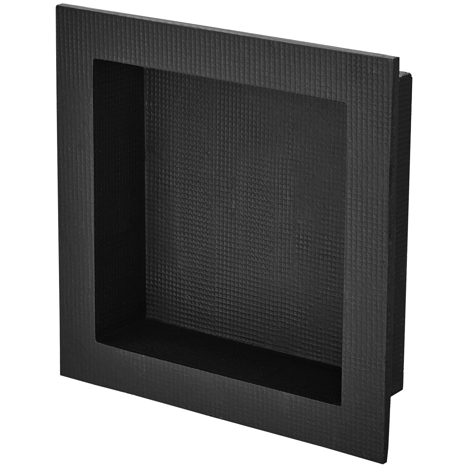Bathroom Cabinets, Cupboards & Storage: VEVOR Shower Niche Ready for Tile 40.64 x 40.64 cm, Single Shelf Organizer, Square Corners Wall-inserted Niche Recessed, Sealed Protection Modern Soap Storage Niche for Shower Bathroom, Black