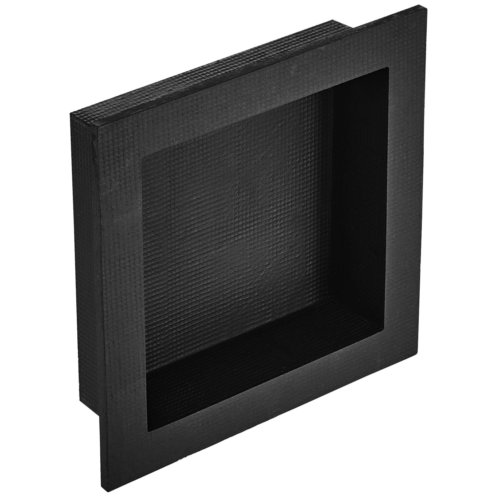 Bathroom Cabinets, Cupboards & Storage: VEVOR Shower Niche Ready for Tile 40.64 x 40.64 cm, Single Shelf Organizer, Square Corners Wall-inserted Niche Recessed, Sealed Protection Modern Soap Storage Niche for Shower Bathroom, Black