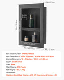 Bathroom Cabinets, Cupboards & Storage: VEVOR Shower Niche 40.6 x 50.8 x 10.2 cm Recessed Wall Divider Shelf Bathroom