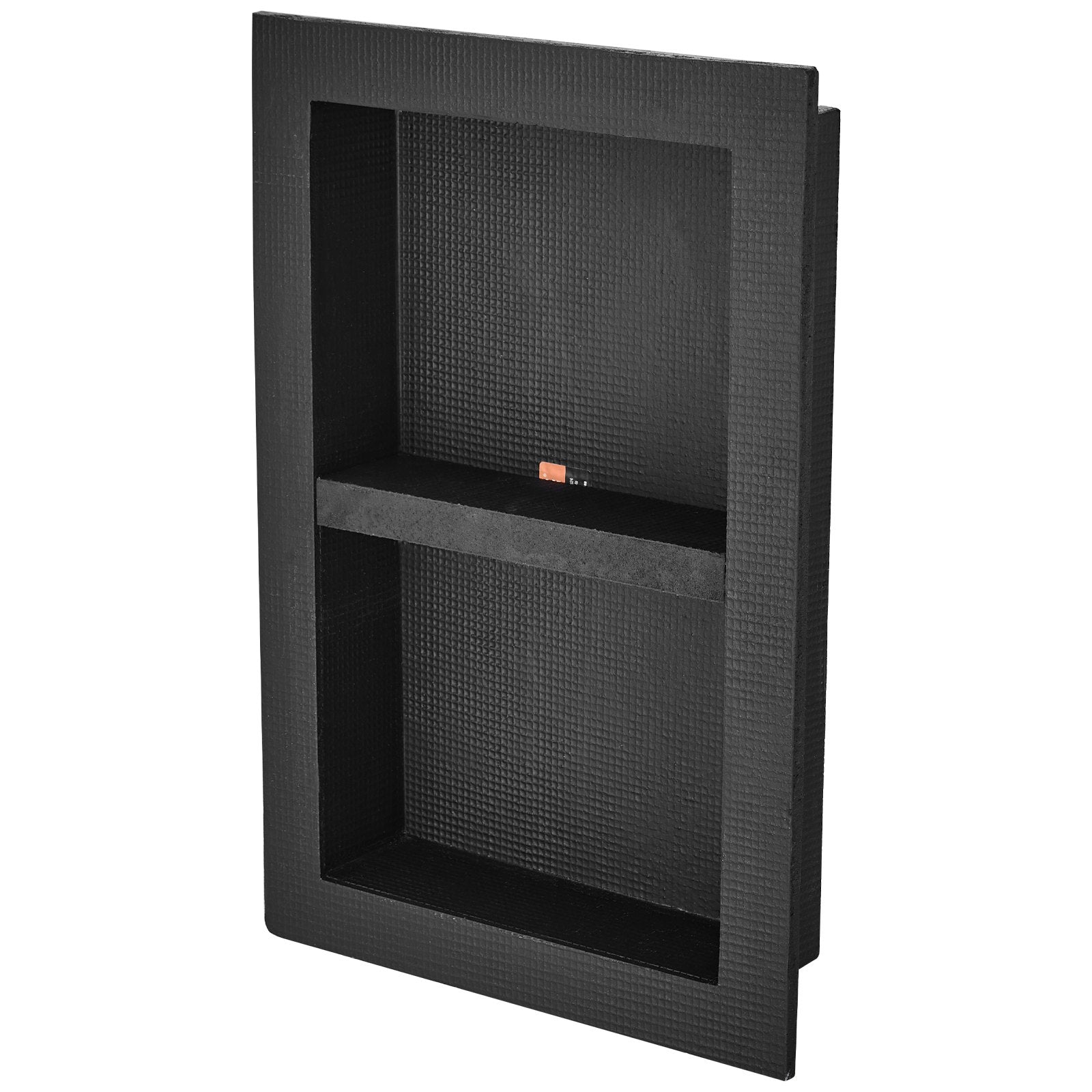 Bathroom Cabinets, Cupboards & Storage: VEVOR Shower Niche Ready for Tile 40.64 x 60.96 cm, 16 x 24 inch Double Shelf Organizer, Square Corners Wall-inserted Niche Recessed, Sealed Protection Modern Soap Storage Niche for Shower Bathroom, Black