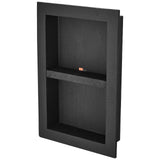 Bathroom Cabinets, Cupboards & Storage: VEVOR Shower Niche Ready for Tile 40.64 x 60.96 cm, 16 x 24 inch Double Shelf Organizer, Square Corners Wall-inserted Niche Recessed, Sealed Protection Modern Soap Storage Niche for Shower Bathroom, Black