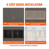 Shower Heads & Screens: VEVOR Shower Niche Ready for Tile 40.64x40.64cm & 40.64x50.8cm, Triple Shelf, Square Corners Wall-inserted Niche Recessed, Sealed Protection Modern Soap Storage Niche for Shower Bathroom, Black