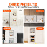 Shower Heads & Screens: VEVOR Shower Niche Ready for Tile 40.64x40.64cm & 40.64x50.8cm, Triple Shelf, Square Corners Wall-inserted Niche Recessed, Sealed Protection Modern Soap Storage Niche for Shower Bathroom, Black