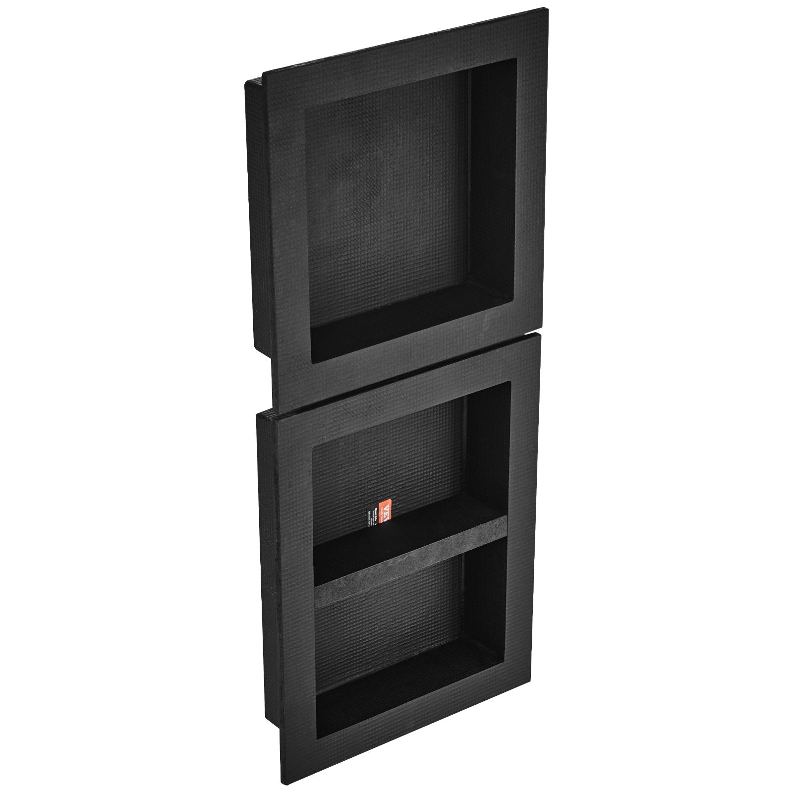 Shower Heads & Screens: VEVOR Shower Niche Ready for Tile 40.64x40.64cm & 40.64x50.8cm, Triple Shelf, Square Corners Wall-inserted Niche Recessed, Sealed Protection Modern Soap Storage Niche for Shower Bathroom, Black