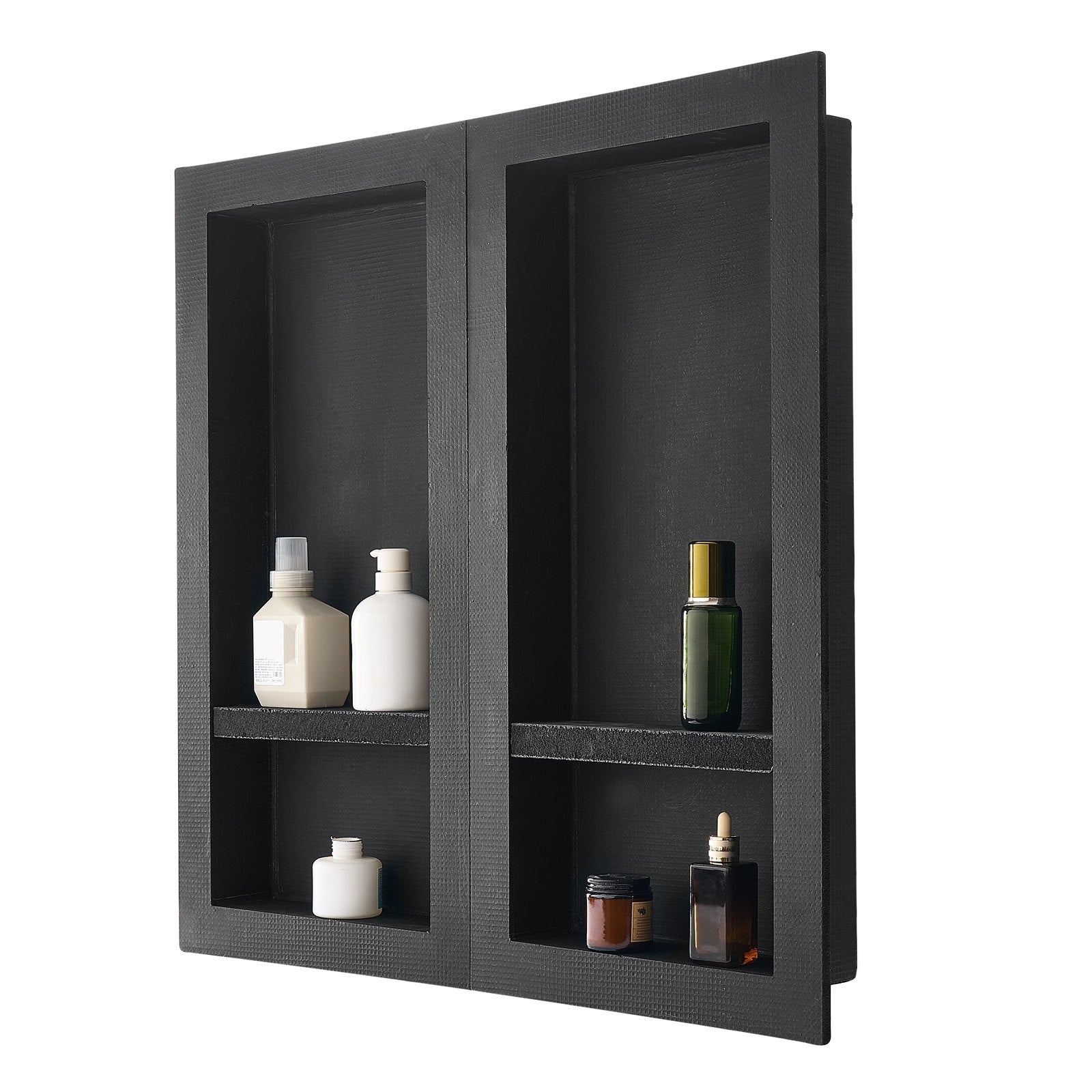Bathroom Cabinets, Cupboards & Storage: VEVOR Shower Niche 40.6 x 81.3 + 40.6 x 81.3 cm Recessed Wall Shelf Bathroom