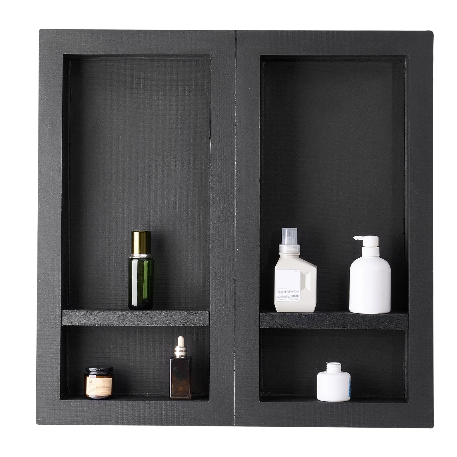 Bathroom Cabinets, Cupboards & Storage: VEVOR Shower Niche 40.6 x 81.3 + 40.6 x 81.3 cm Recessed Wall Shelf Bathroom