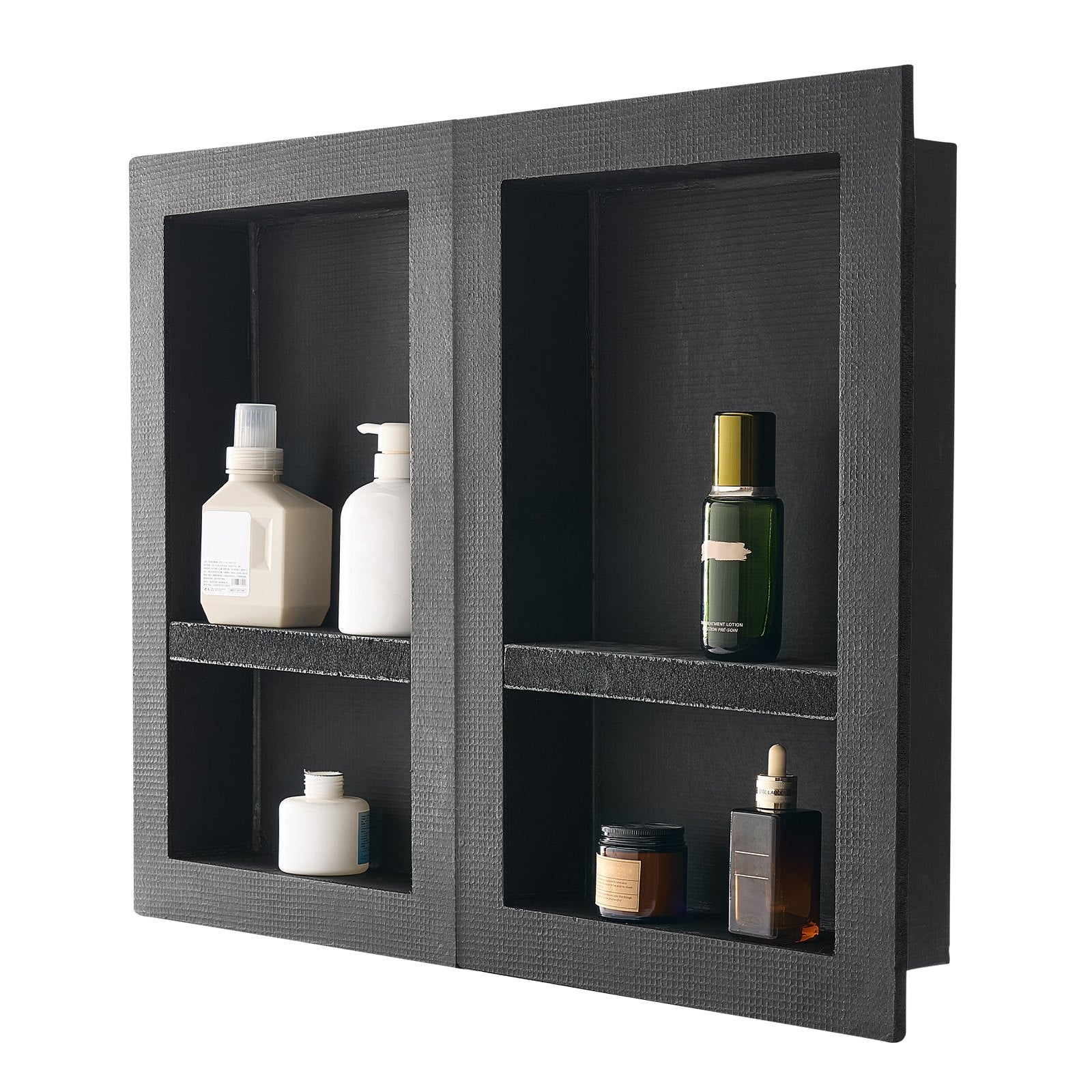 Bathroom Cabinets, Cupboards & Storage: VEVOR Shower Niche 40.6 x 61+40.6 x 61 cm Recessed Wall Organizer Bathroom