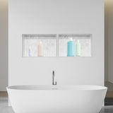 Bathroom Cabinets, Cupboards & Storage: VEVOR Shower Niche 40.6 x 61+40.6 x 61 cm Recessed Wall Organizer Bathroom