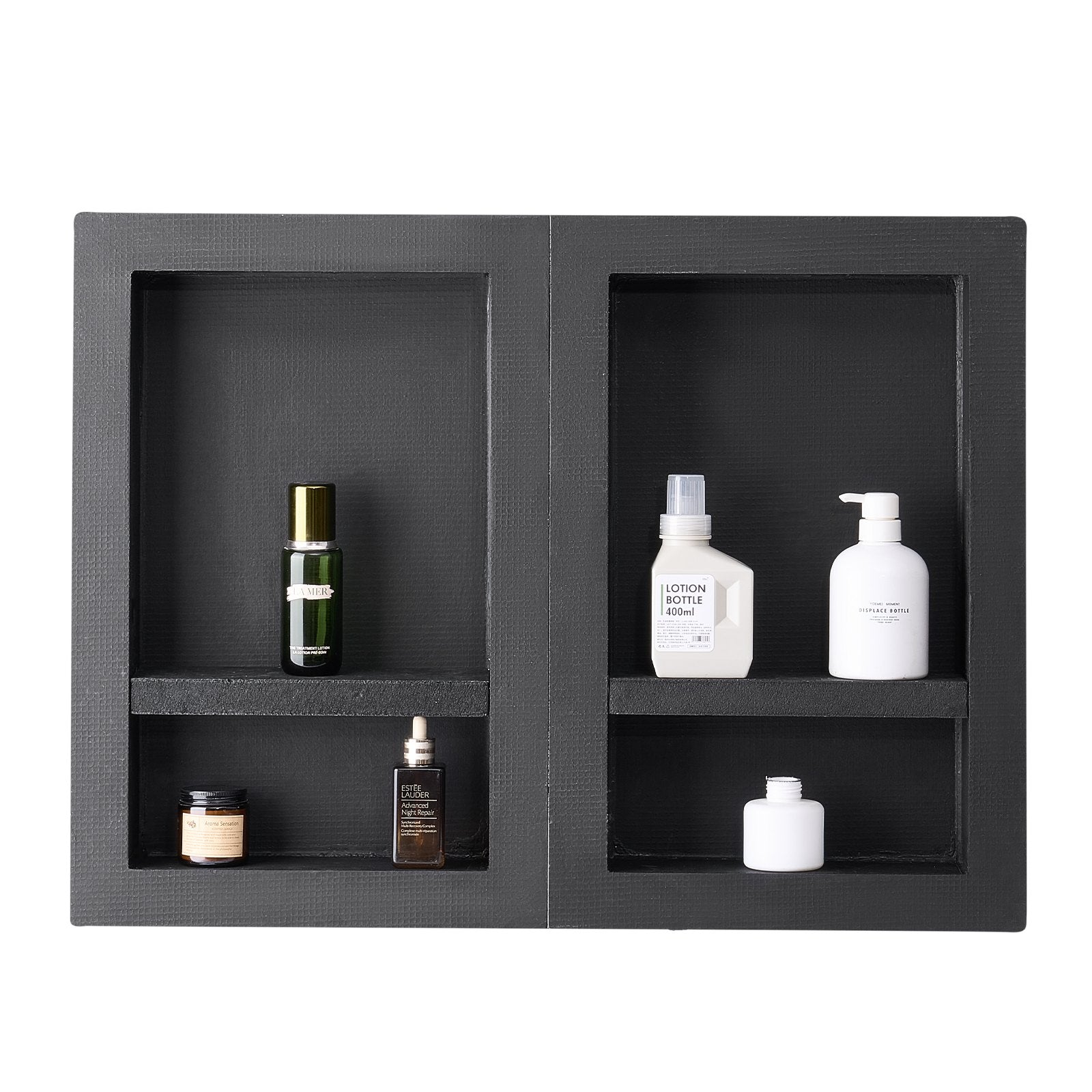 Bathroom Cabinets, Cupboards & Storage: VEVOR Shower Niche 40.6 x 61+40.6 x 61 cm Recessed Wall Organizer Bathroom