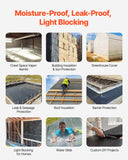 Traffic Control & Parking Tools: VEVOR 6Mil Plastic Sheeting Roll 10 x 100 FT Heavy Duty Film Black & White