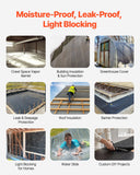 Traffic Control & Parking Tools: VEVOR 10Mil Plastic Sheeting Roll 20 x 100 FT Heavy Duty Polyethylene Black