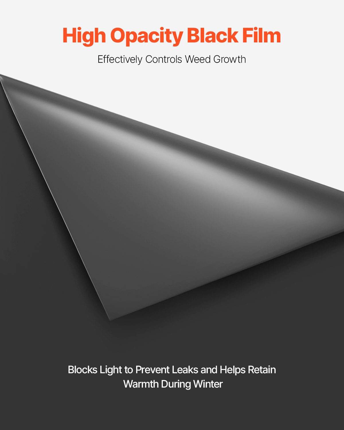 Traffic Control & Parking Tools: VEVOR 10Mil Plastic Sheeting Roll 20 x 100 FT Heavy Duty Polyethylene Black