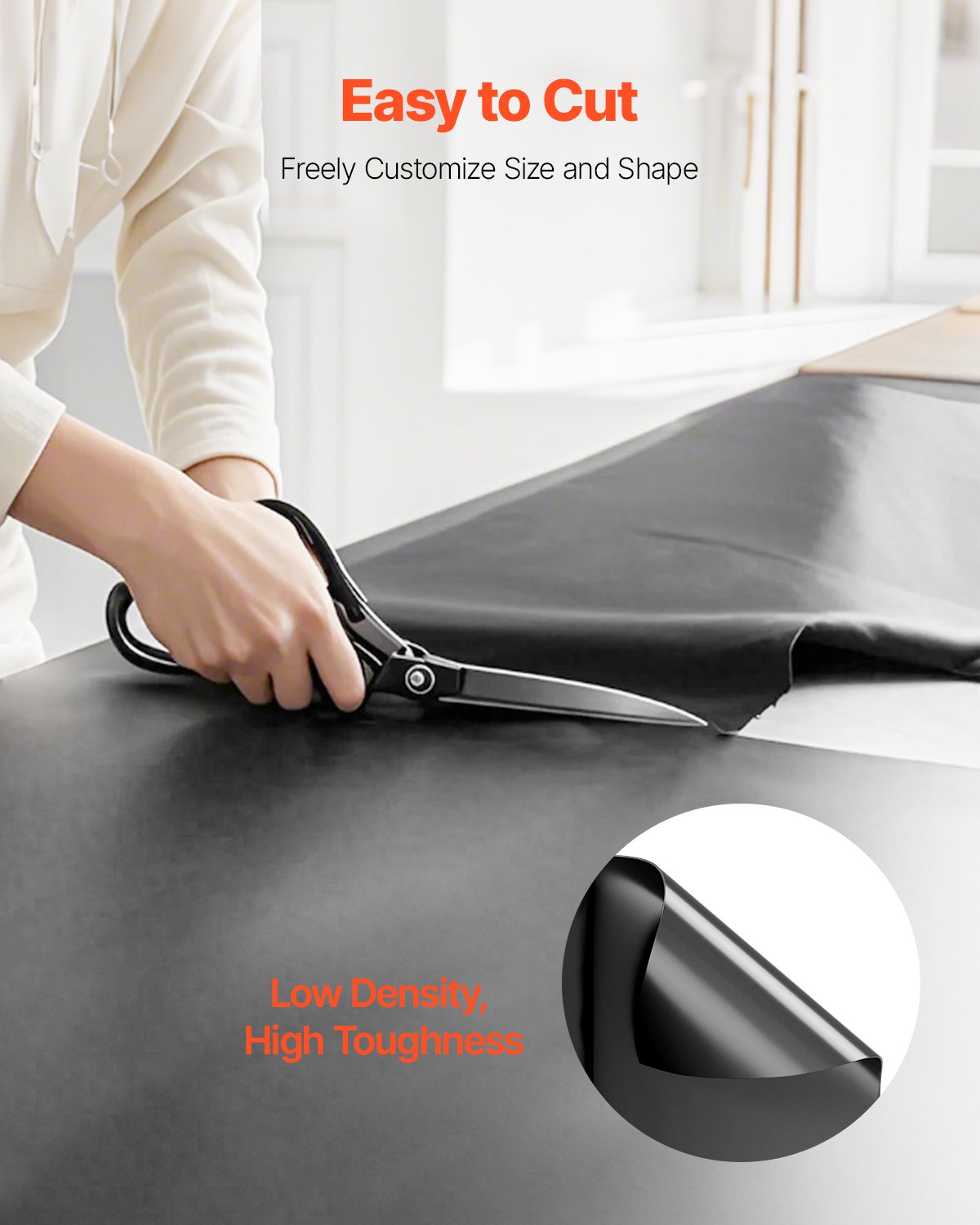 Traffic Control & Parking Tools: VEVOR 10Mil Plastic Sheeting Roll 20 x 100 FT Heavy Duty Polyethylene Black