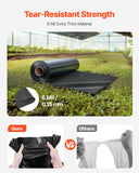 Traffic Control & Parking Tools: VEVOR 6Mil Plastic Sheeting Roll 24 x 100 FT Heavy Duty Polyethylene Black