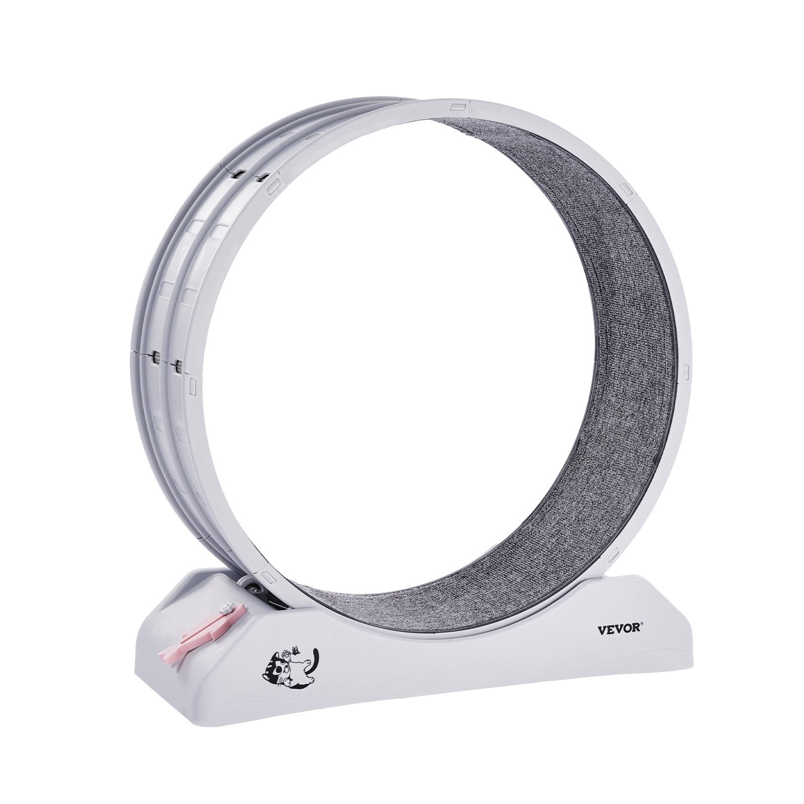 Cat Toys: VEVOR Cat Exercise Wheel, 31.5 in, Large Cat Running Wheel with Secure Brake & Carpeted Runway, Quiet Operation Cat Treadmill, Indoor Cats Exerciser Wheel for Pets Weight Loss & Health White