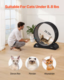 Cat Toys: VEVOR Cat Exercise Wheel, 31.5 in, Large Cat Running Wheel with Secure Brake & Carpeted Runway, Quiet Operation Cat Treadmill, Indoor Cats Exerciser Wheel for Pets Weight Loss & Health Black