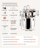 Distilling & Brewing: VEVOR Moonshine Still Water Alcohol Distiller 13.2Gal w/Thumper Keg & Water Pump