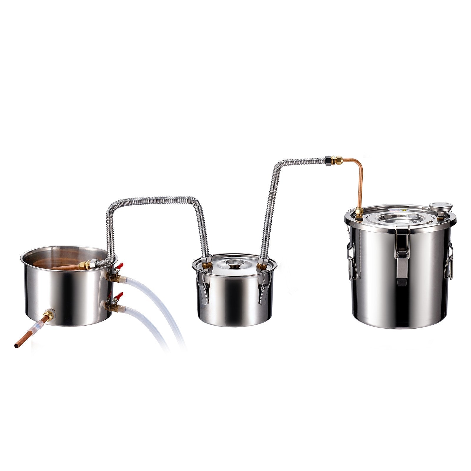Distilling & Brewing: VEVOR Moonshine Still Water Alcohol Distiller 3Gal w/Thumper Keg & 8W Water Pump