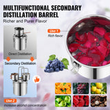 Distilling & Brewing: VEVOR Alcohol Still, 3 Gal / 11.4 L Stainless Steel Water Alcohol Distiller with Copper Coil for Fast Cooling, Dual Condenser Distiller Kit with Secondary Distillation, for Wine Whisky Brandy, Silver