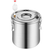 Distilling & Brewing: VEVOR Alcohol Still, 3 Gal / 11.4 L Stainless Steel Water Alcohol Distiller with Copper Coil for Fast Cooling, Dual Condenser Distiller Kit with Secondary Distillation, for Wine Whisky Brandy, Silver