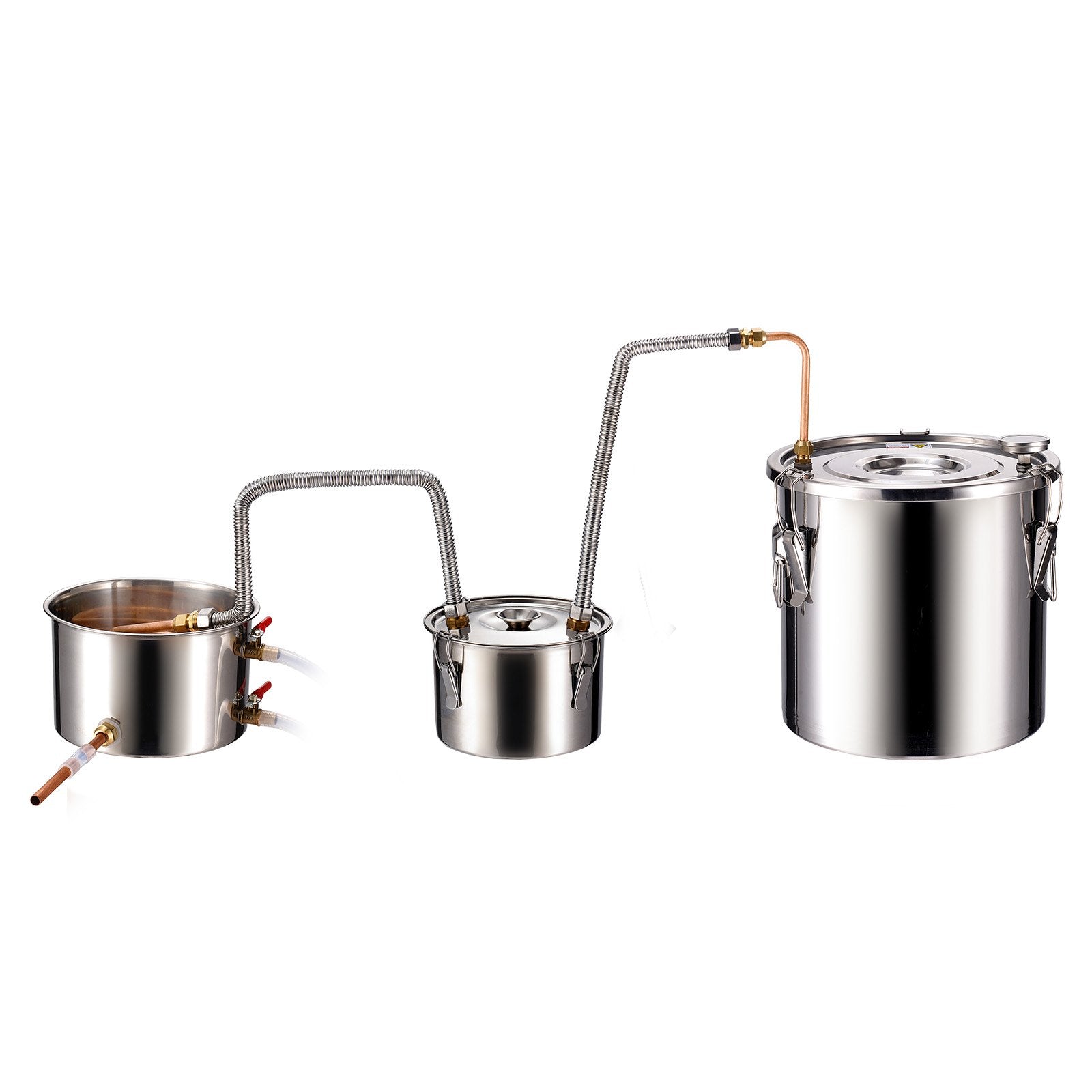 Distilling & Brewing: VEVOR Moonshine Still Water Alcohol Distiller 5Gal w/Thumper Keg & 8W Water Pump