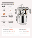 Distilling & Brewing: VEVOR Moonshine Still Water Alcohol Distiller 5Gal w/Thumper Keg & 8W Water Pump