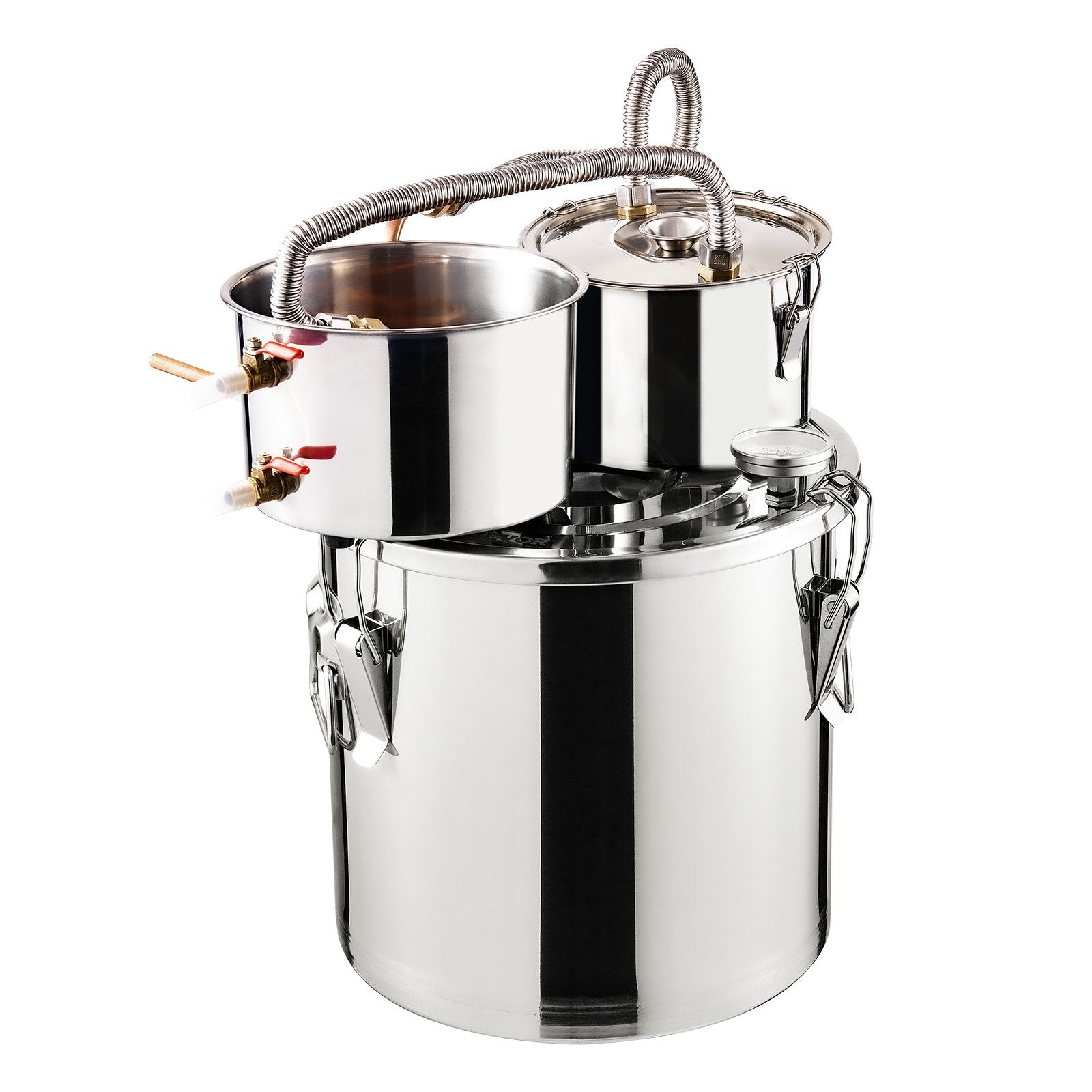 Distilling & Brewing: VEVOR Moonshine Still Water Alcohol Distiller 5Gal w/Thumper Keg & 8W Water Pump