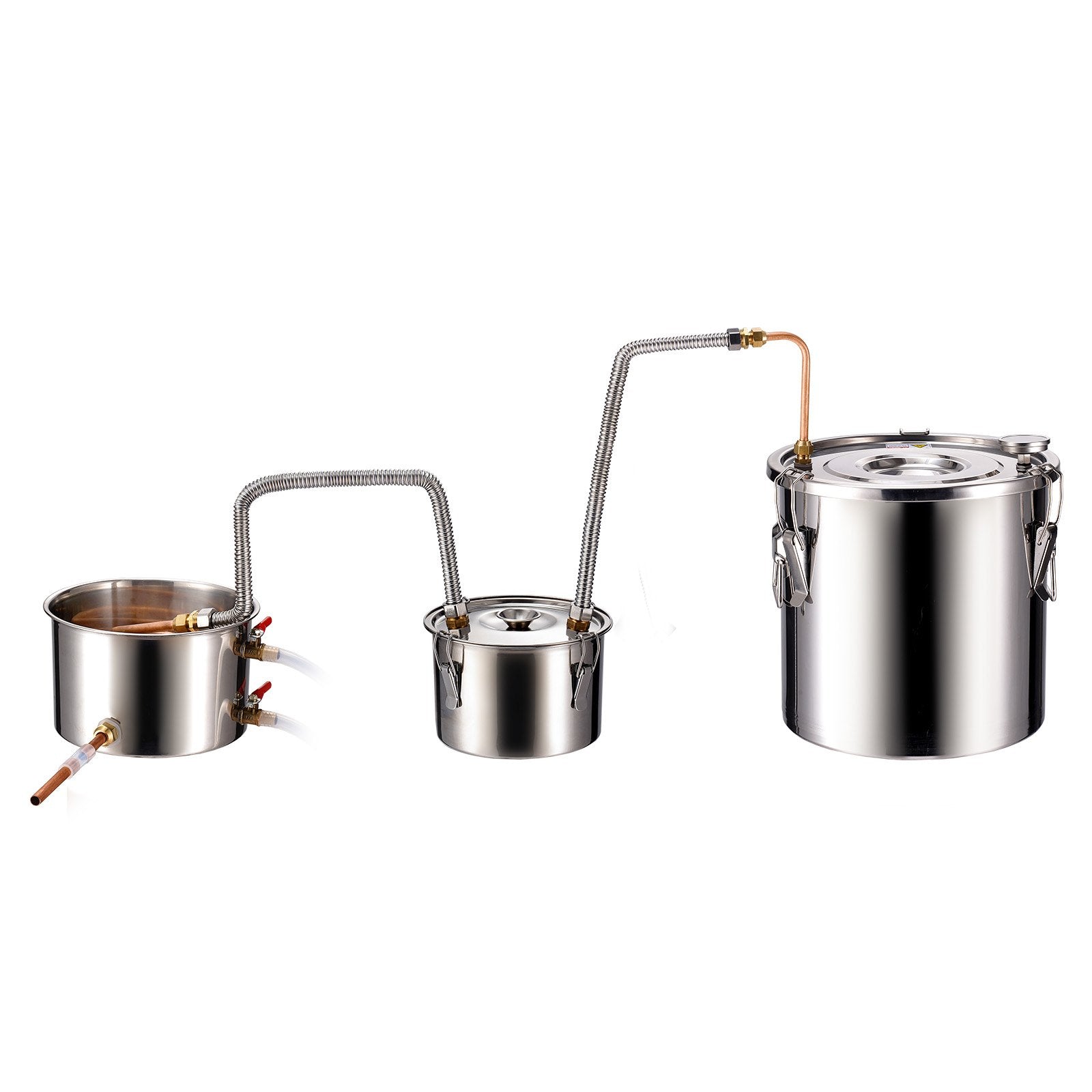 Distilling & Brewing: VEVOR Moonshine Still Water Alcohol Distiller 5Gal w/Thumper Keg & 8W Water Pump