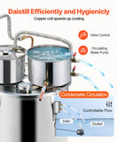 Distilling & Brewing: VEVOR Moonshine Still Water Alcohol Distiller 8Gal w/Thumper Keg & 8W Water Pump