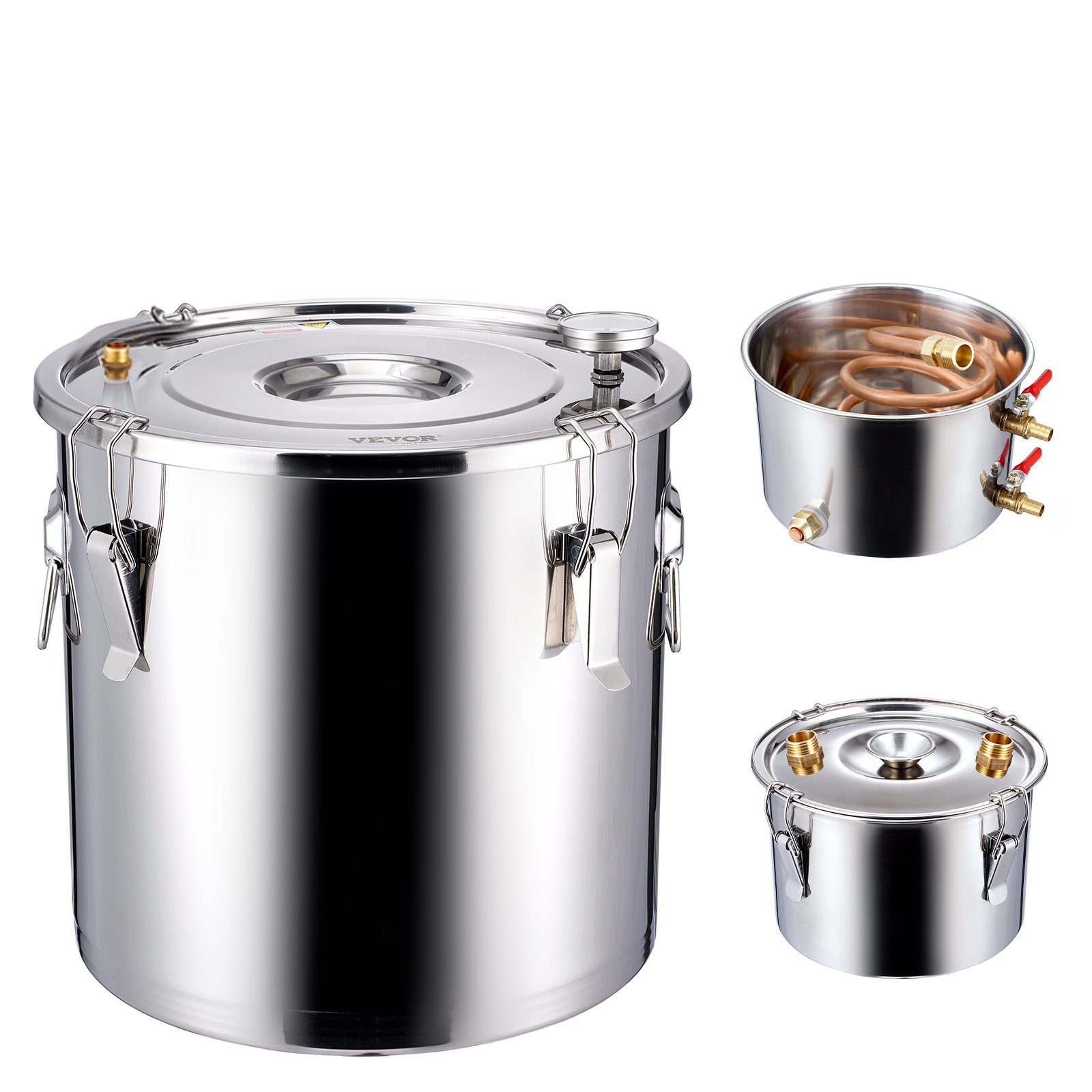 Distilling & Brewing: VEVOR Moonshine Still Water Alcohol Distiller 8Gal w/Thumper Keg & 8W Water Pump