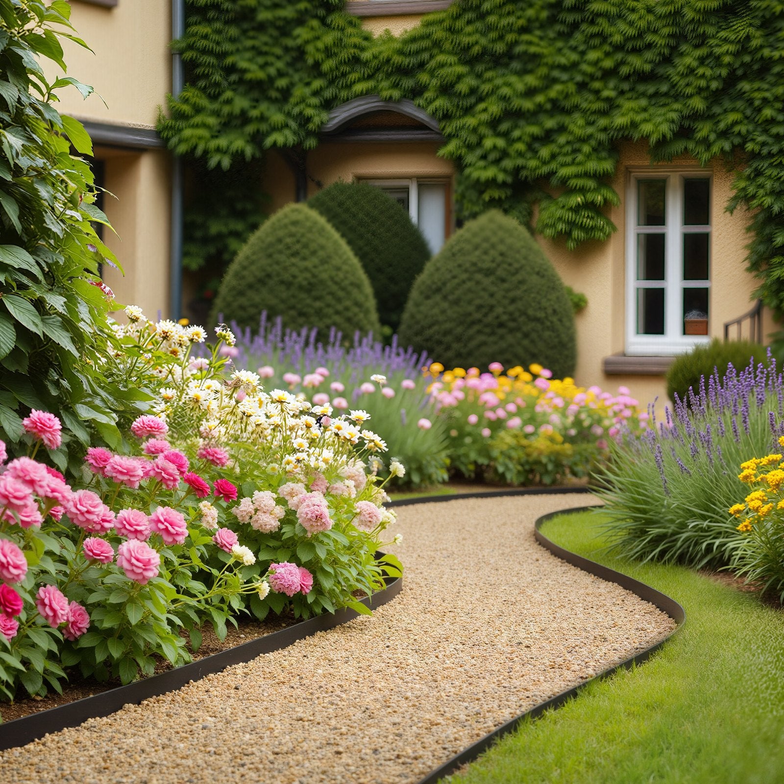 Landscape Edging, 3000 x 4 cm Plastic Garden Border Edging with 120 Spikes, No Dig, Flexible Lawn Edgings Roll, UV-Resistant Mini Fence Borders Pathway Edgings for Flower Beds Yard Paver