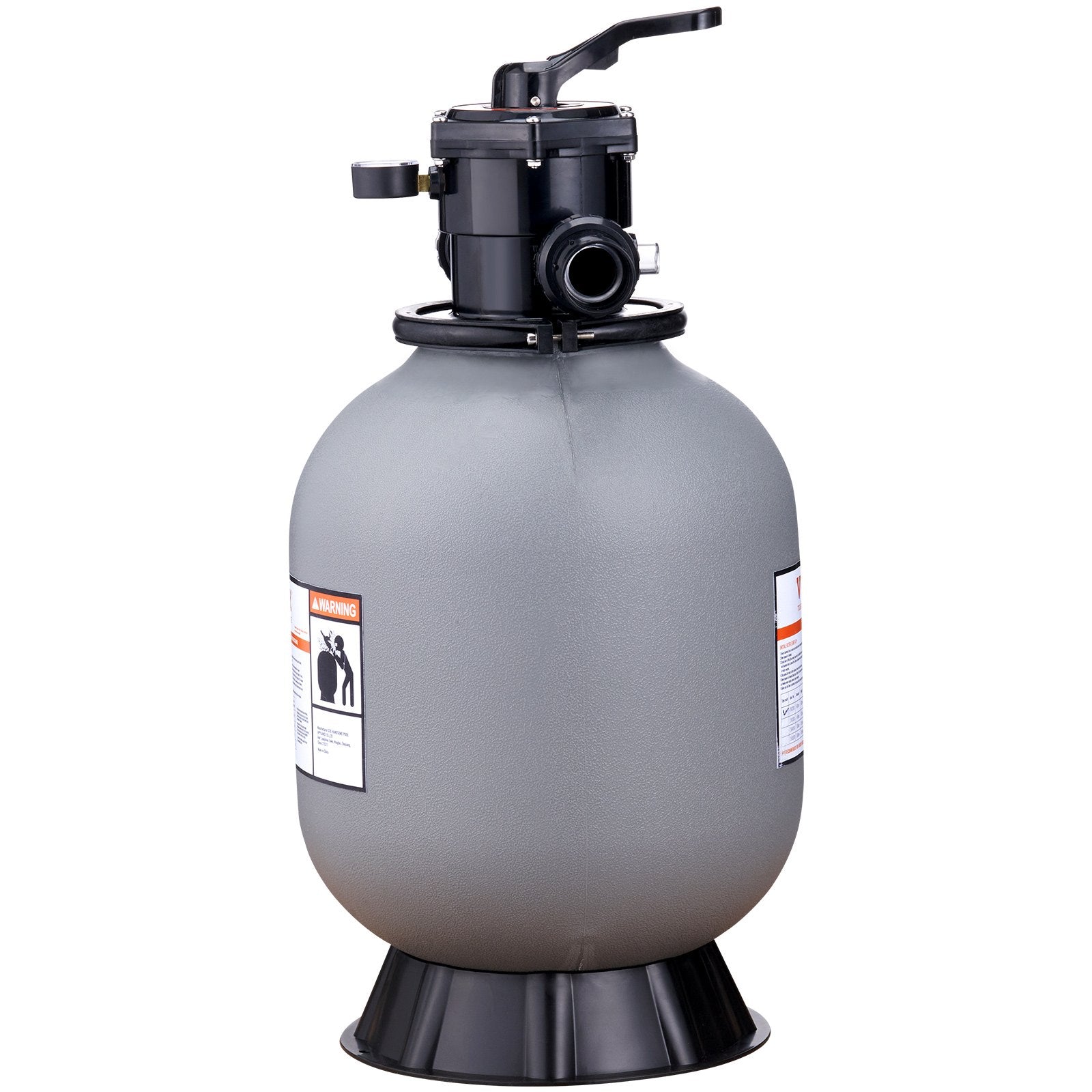 Fountain & Ponds Accessories: VEVOR Sand Filter, 16-inch, 406.4mm, Up to 35 GPM Flow Rate, Above Inground Swimming Pool Sand Filter System with 7-Way Multi-Port Valve, Filter, Backwash, Rinse, Recirculate, Waste, Winter, Closed Functions