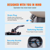 Fountain & Ponds Accessories: VEVOR Sand Filter, 19-inch, 482.6mm, Up to 45 GPM Flow Rate, Above Inground Swimming Pool Sand Filter System with 7-Way Multi-Port Valve, Filter, Backwash, Rinse, Recirculate, Waste, Winter, Closed Functions