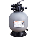 Fountain & Ponds Accessories: VEVOR Sand Filter, 19-inch, 482.6mm, Up to 45 GPM Flow Rate, Above Inground Swimming Pool Sand Filter System with 7-Way Multi-Port Valve, Filter, Backwash, Rinse, Recirculate, Waste, Winter, Closed Functions