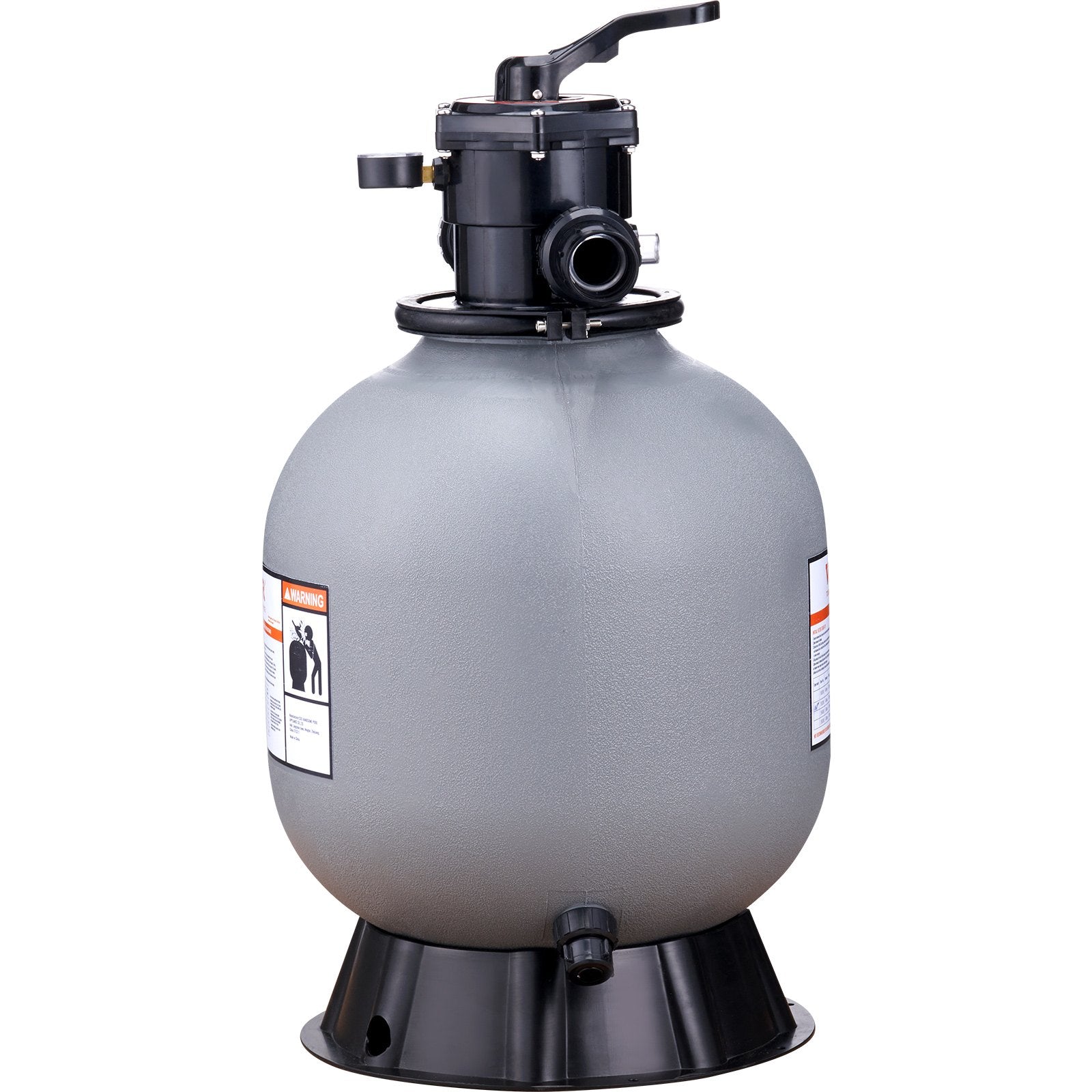 Fountain & Ponds Accessories: VEVOR Sand Filter, 19-inch, 482.6mm, Up to 45 GPM Flow Rate, Above Inground Swimming Pool Sand Filter System with 7-Way Multi-Port Valve, Filter, Backwash, Rinse, Recirculate, Waste, Winter, Closed Functions