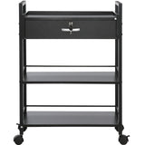 Makeup Organisation & Storage: VEVOR Beauty Salon Trolley Cart, 3-Tier Hair Salon Stations Cabinet for Stylist with Lockable Drawer, MDF Rolling Storage Station with 4 Wheels (2 Lockable) for Beauty SPA Barbershop Tattoo