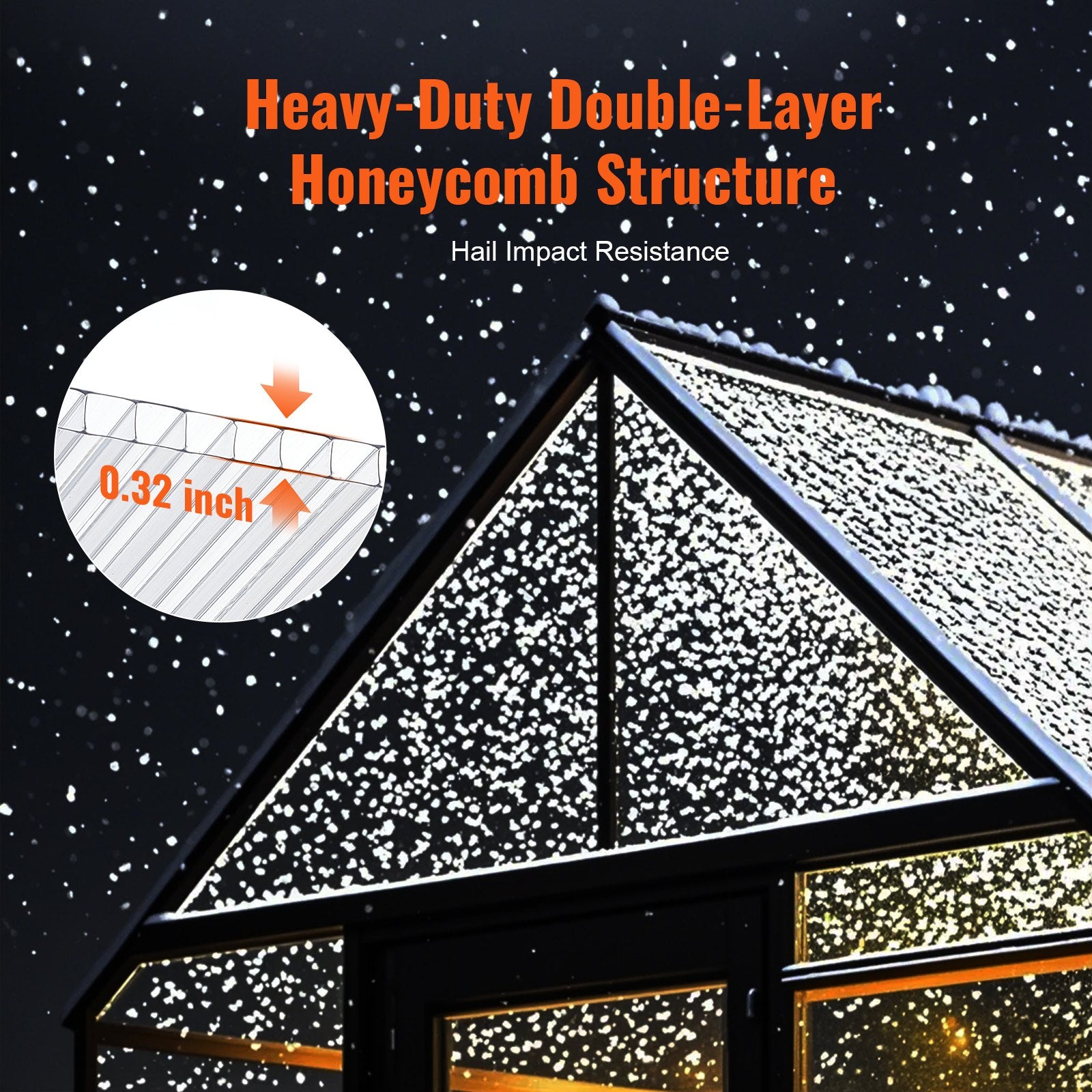 Caravan Accessories: VEVOR 5 Pack Polycarbonate Greenhouse Panels 2' X 4' X 0.32'' Roof Sheets