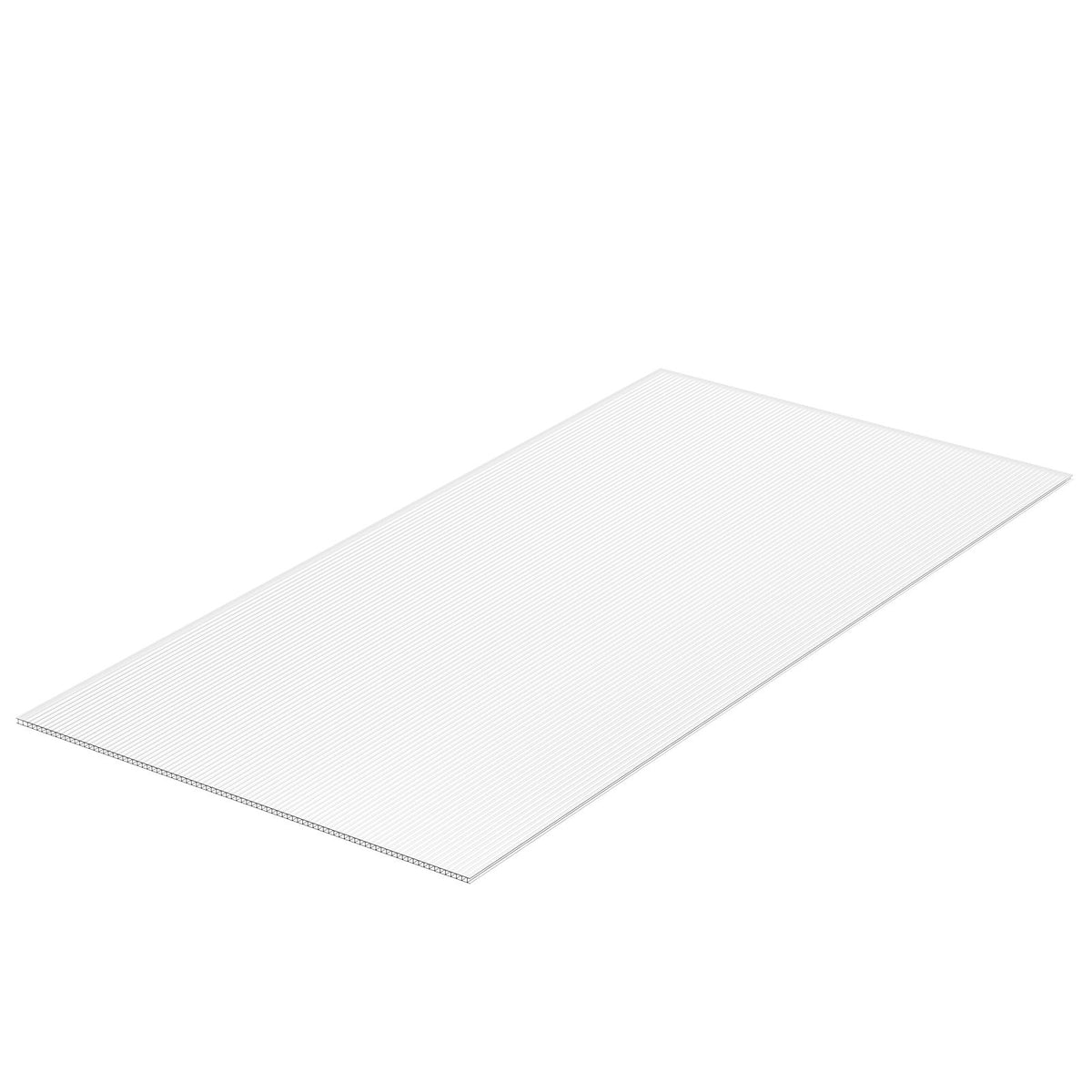 6 Pack Polycarbonate Greenhouse Panels, 3.96' x 1.98' x 0.157" Roof Panels Sheets, Waterproof UV Protected Corrugated Plastic Roofing, Impact Resistant Clear Roofing Sheets for Greenhouse/Garden
