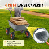 Spreaders & Wheelbarrows: VEVOR Dump Cart, Poly Garden Dump Cart with Easy to Assemble Steel Frame, Dump Wagon with 2-in-1 Convertible Handle, Utility Wheelbarrow 272kg/ 600lbs Capacity, 25.5cm/ 10 inch Tires