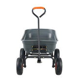 Spreaders & Wheelbarrows: VEVOR Dump Cart, Poly Garden Dump Cart with Easy to Assemble Steel Frame, Dump Wagon with 2-in-1 Convertible Handle, Utility Wheelbarrow 272kg/ 600lbs Capacity, 25.5cm/ 10 inch Tires