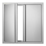 BBQs & Accessories: VEVOR BBQ Access Door, 610x610 mm Double Outdoor Kitchen Door, Stainless Steel Flush Mount Door, Wall Vertical Door with Recessed Handles , for BBQ Island, Grilling Station, Outside Cabinet