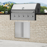BBQs & Accessories: VEVOR BBQ Access Door, 610x610 mm Double Outdoor Kitchen Door, Stainless Steel Flush Mount Door, Wall Vertical Door with Recessed Handles , for BBQ Island, Grilling Station, Outside Cabinet