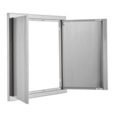 BBQs & Accessories: VEVOR BBQ Access Door, 610x610 mm Double Outdoor Kitchen Door, Stainless Steel Flush Mount Door, Wall Vertical Door with Recessed Handles , for BBQ Island, Grilling Station, Outside Cabinet
