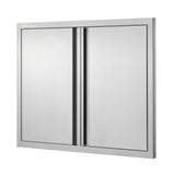 BBQs & Accessories: VEVOR BBQ Access Door, 787x609 mm Double Outdoor Kitchen Door, Stainless Steel Flush Mount Door, Wall Vertical Door with Recessed Handles , for BBQ Island, Grilling Station, Outside Cabinet