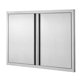 BBQs & Accessories: VEVOR BBQ Access Door, 914x610 mm Double Outdoor Kitchen Door, Stainless Steel Flush Mount Door, Wall Vertical Door with Recessed Handles , for BBQ Island, Grilling Station, Outside Cabinet