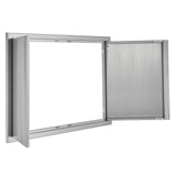 BBQs & Accessories: VEVOR BBQ Access Door, 914x610 mm Double Outdoor Kitchen Door, Stainless Steel Flush Mount Door, Wall Vertical Door with Recessed Handles , for BBQ Island, Grilling Station, Outside Cabinet
