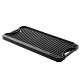 Paddles & Oars: VEVOR Reversible Grill/Griddle, 20x10 inch Pre-Seasoned Cast Iron Griddle, Portable Rectangular Pan with Handle, Family Cookware for Indoor/Outdoor Stove Top Burner, Gas, Camping BBQ, Black