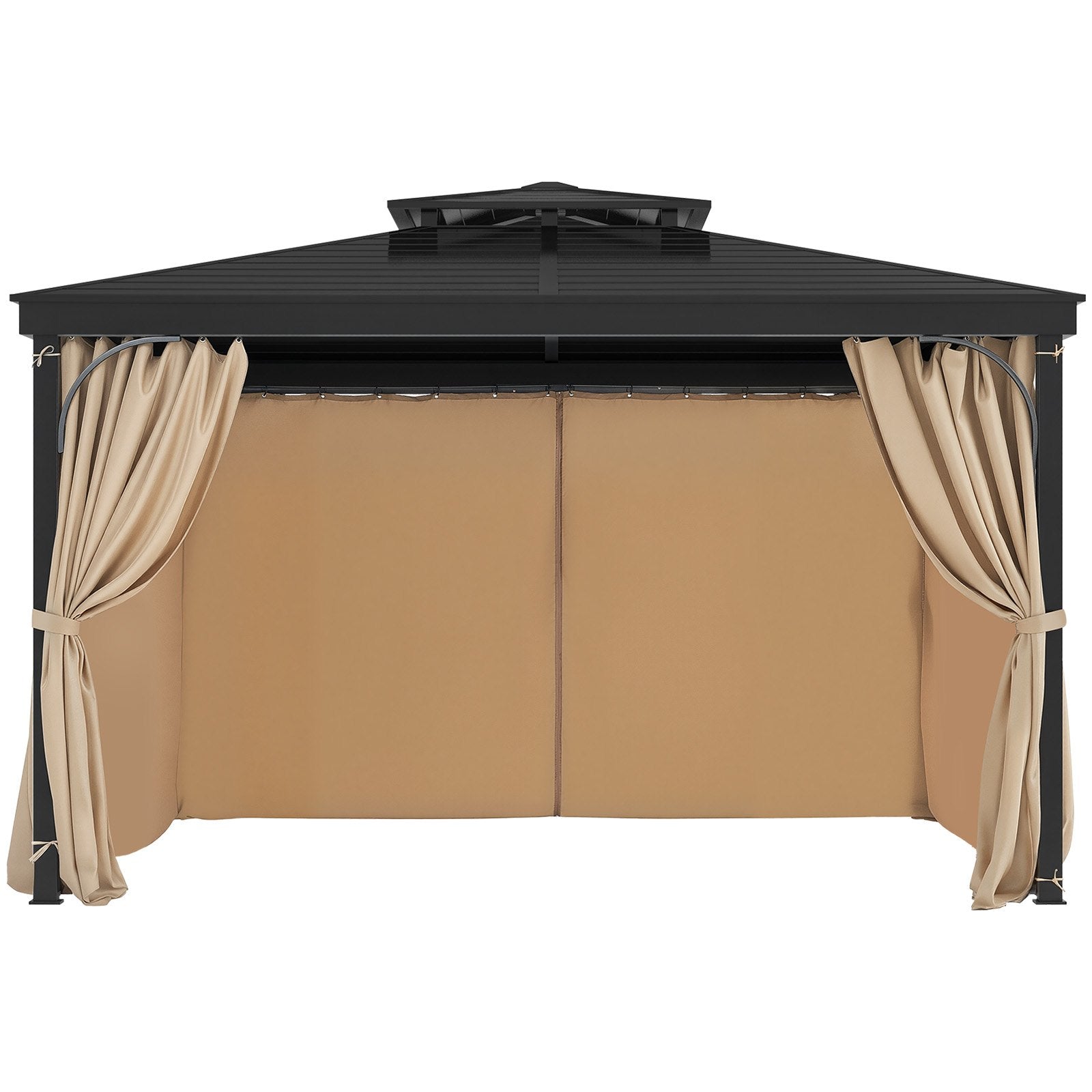 Curtains & Drapes: VEVOR Gazebo Curtains Outdoor, Fit Most 10' x 10' x 6.7' Gazebos, 4-Panel Sidewall Gazebo Privacy Curtains with Zippers, Outdoor Curtain Replacement for Patio Canopy, Only Curtain, Khaki