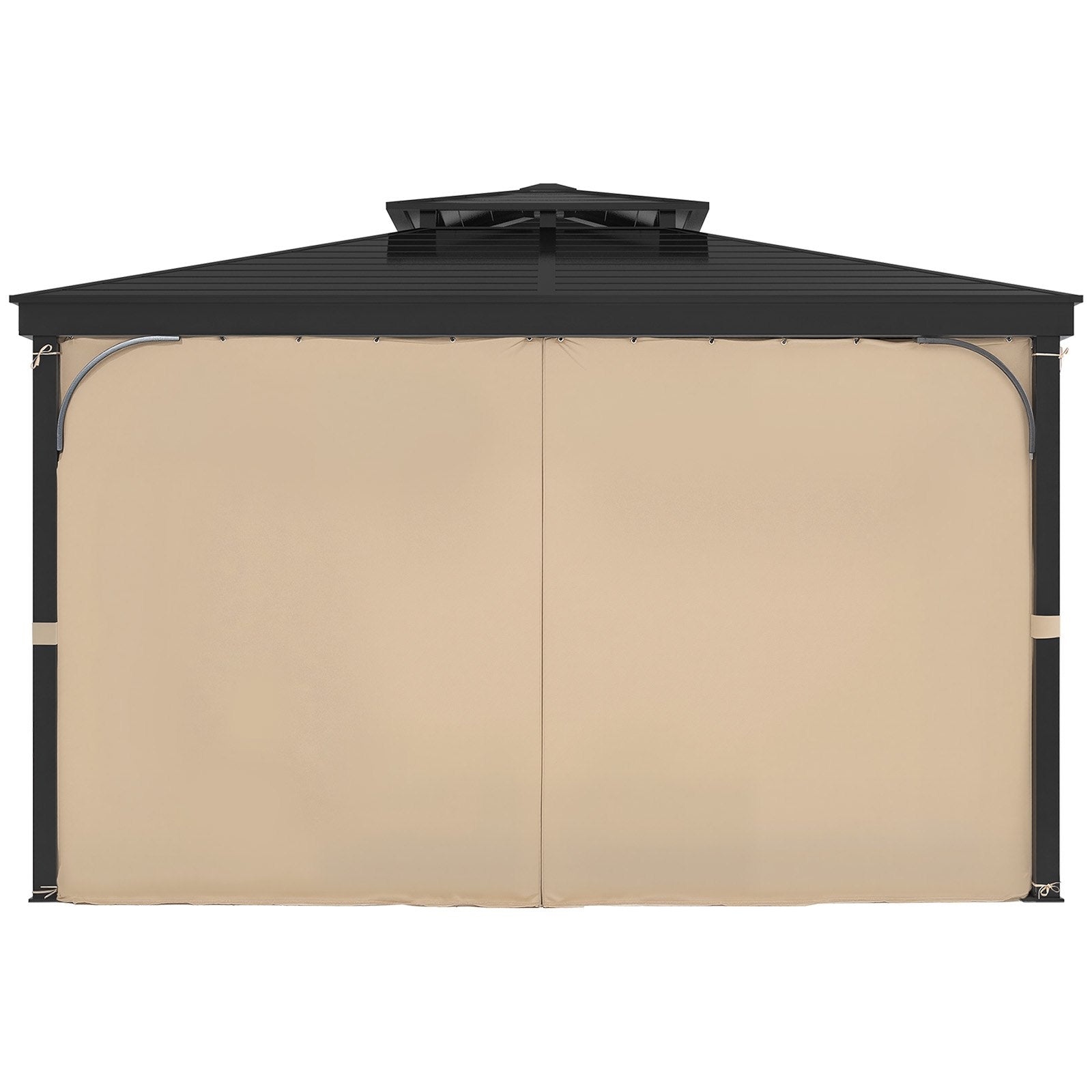 Curtains & Drapes: VEVOR Gazebo Curtains Outdoor, Fit Most 10' x 10' x 6.7' Gazebos, 4-Panel Sidewall Gazebo Privacy Curtains with Zippers, Outdoor Curtain Replacement for Patio Canopy, Only Curtain, Khaki